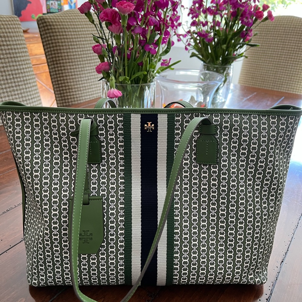 Tory Birch Canvas Zip Tote